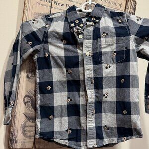 Mickey Mouse button down long sleeve shirt